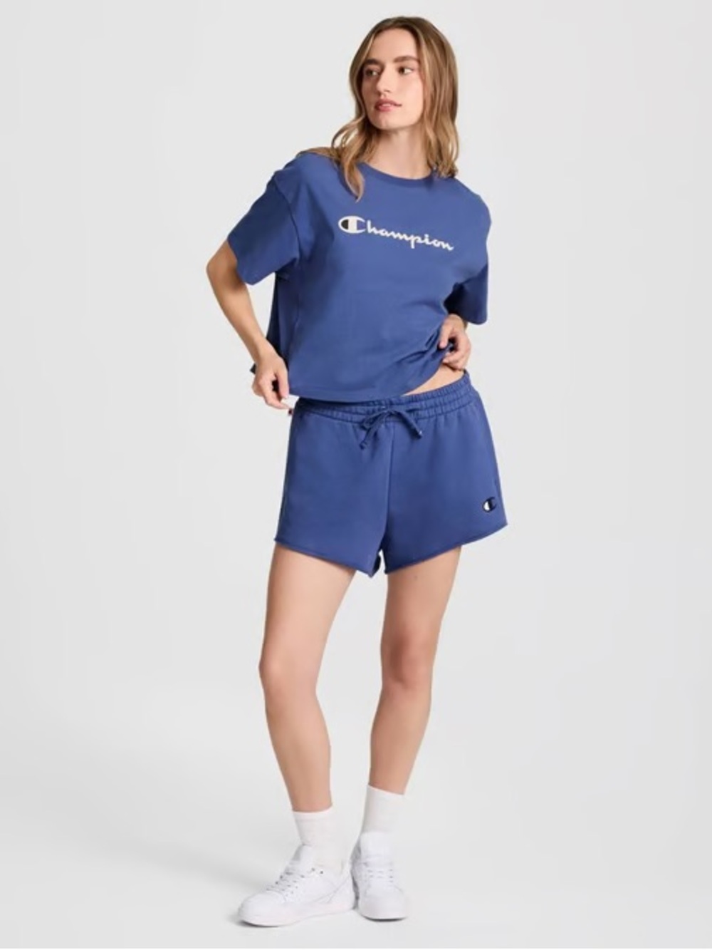CHAMPION French Terry Top and Shorts Set XS